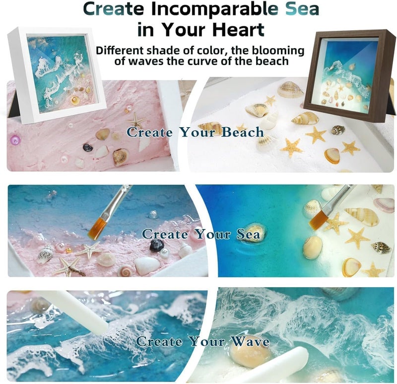 iland Craft Kits for Adults Teen Girls UV Resin Kit for Beginners Sea Arts and Crafts Set Beach Crafting Project DIY Costal Decor Crafty Gifts for Teens 14-16 -18 Making Romantic Gift for Women Wife - Image 3